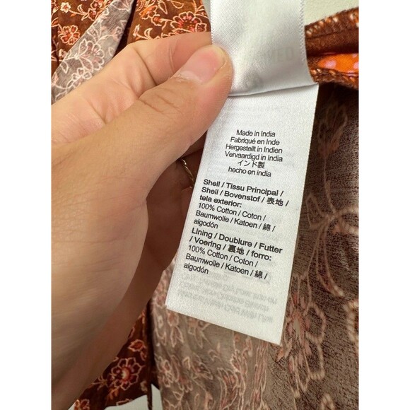 J. Crew Collection Cross Back Ruffle Midi Dress Vtg Vines Burnished Pecan 6 NEW - Picture 10 of 16